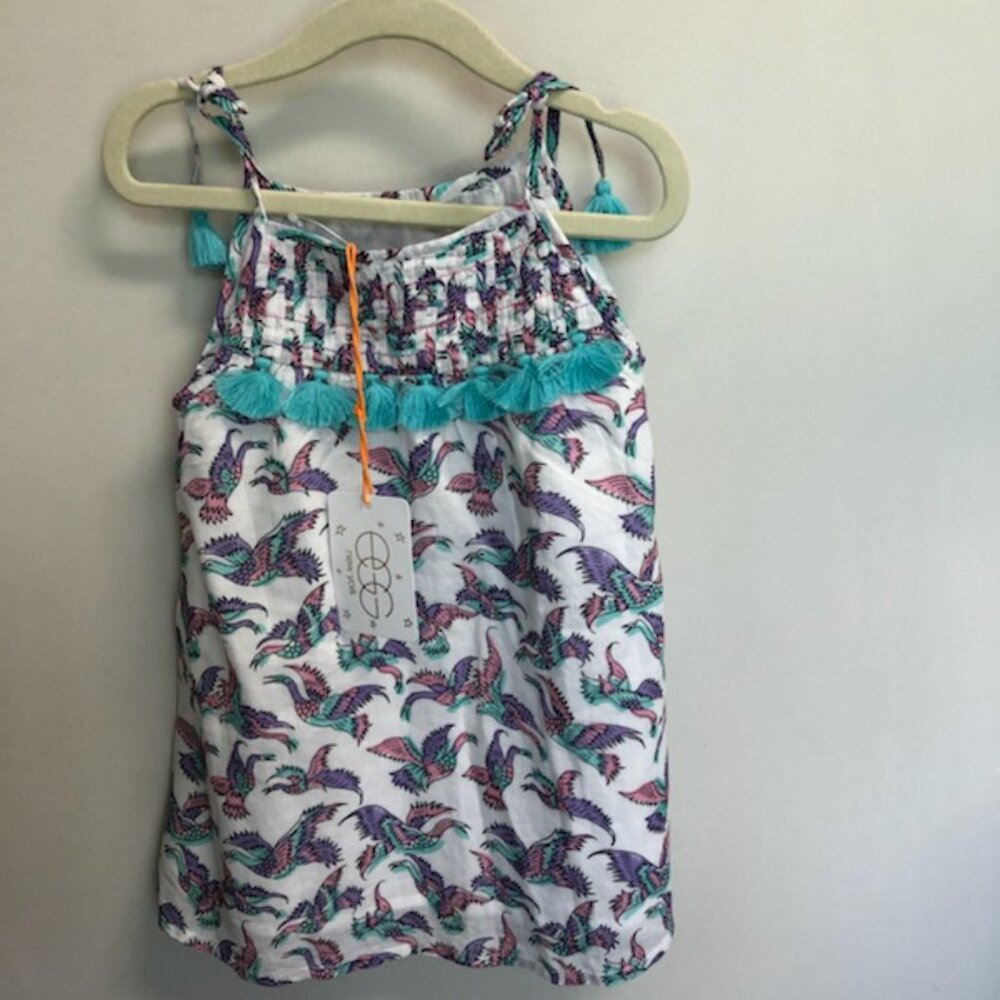 EGG New York Cordelia Smocked Sundress with Tassel detail, Size 2T NWT